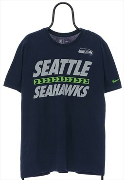 Vintage Nike NFL Seattle Seahawks Graphic Navy TShirt Womens