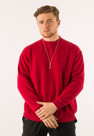 VINTAGE 90S RED FILA CREWNECK SWEATSHIRT XL
