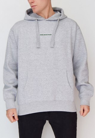 GREY THERE ARE NO RULES (GREEN) HOODIE