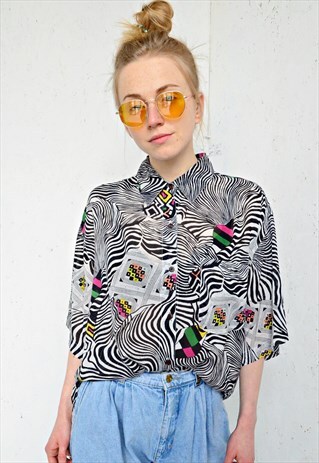 80S VINTAGE ABSTRACT SHIRT