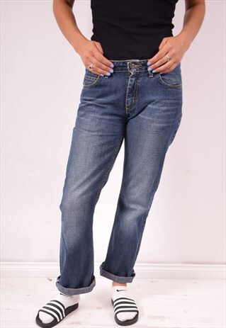 LEE WOMENS VINTAGE JEANS W30 L30 BLUE 90S