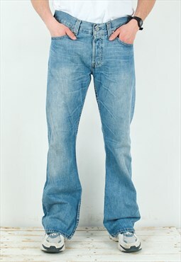 512 W33 L32 Slim Bootcut Jeans  Denim Pants Trousers Retro 