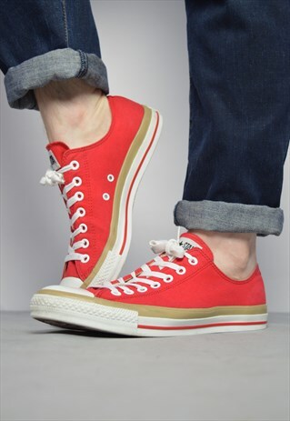 VINTAGE 90S CONVERSE RED OX SHOES SNEAKERS GRUNGE PREPPY