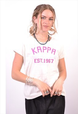 Vintage Kappa T-Shirt Top Off White