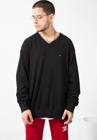 ON SALE VINTAGE 80S TOMMY HILFIGER KNITWEAR JUMPER / S0604