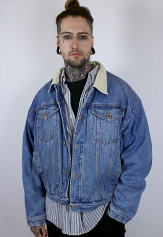 VINTAGE GANT BLANKET LINED DENIM JACKET