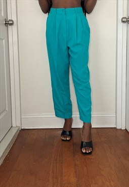 Vintage Teal Blue Green Trousers