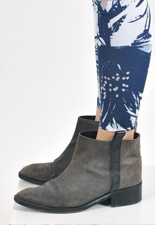 VINTAGE 90'S SUEDE LEATHER ANKLE BOOTS