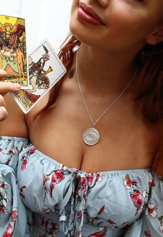 EYE OF TRUTH AMULET MEDALLION IN STERLING SILVER