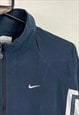 2000S Y2K NAVY TRACK JACKET NIKE WOMENS MEDIUM