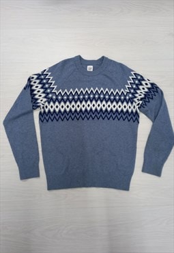 90's Vintage Gap Jumper Blue Knitwear