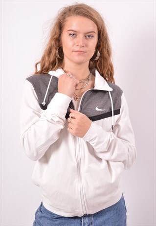 VINTAGE NIKE TRACKSUIT TOP JACKET WHITE