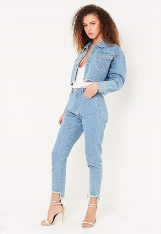 GLITZY GLAM DIAMANTE DENIM JACKET