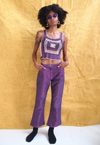 PURPLE FLARE TROUSERS