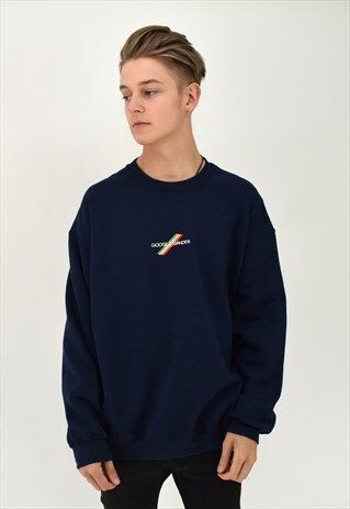 G&G UNISEX MULTI LINES NAVY SWEAT