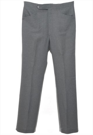 Vintage 1970s Grey Trousers - W32
