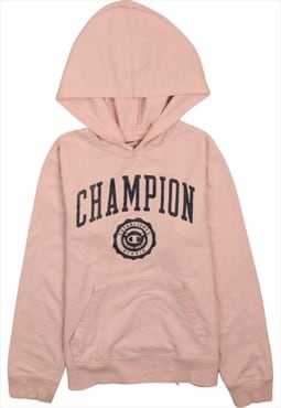 Vintage 90's Champion Hoodie Pullover Spellout Pink Small