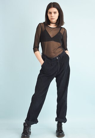90'S RETRO REGULAR WAIST CORDUROY TROUSERS