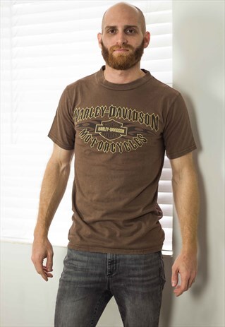VINTAGE HARLEY DAVIDSON T-SHIRT LOGO 90S S 6.9