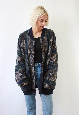 VINTAGE 90'S BEAUTIFUL PRINT CARDIGAN