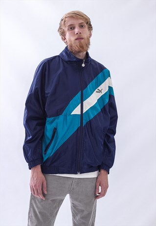VINTAGE MENS PUMA TRACK SUIT WINDBREAKER JACKET