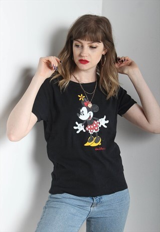 VINTAGE DISNEY MINNIE MOUSE T-SHIRT BLACK