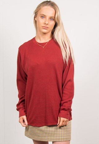 VINTAGE WAFFLE KNIT LONG SLEEVE T-SHIRT