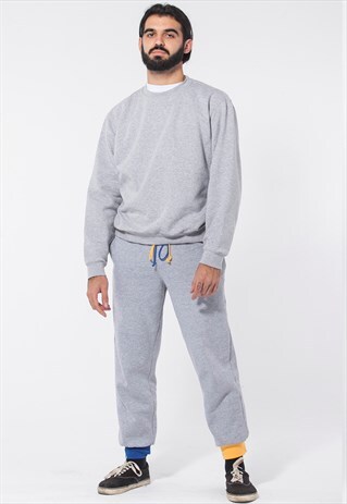 COLOUR BLOCK SWEATPANTS TRACKPANTS COZY JOGGERS TROUSERS