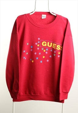 Vintage Guess Crewneck Sweatshirt Red Size L