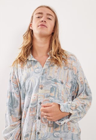 VINTAGE PATTERNED FESTIVAL LONG SLEEVE SHIRT