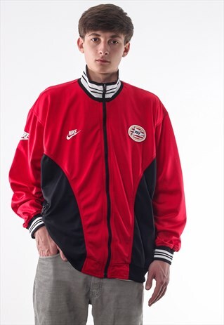 VINTAGE NIKE PSV EINDHOVEN TRACKSUIT 90S RED FOOTBALL