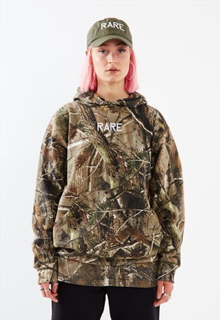 ARMY CAMOUFLAGE HOODIE WITH WHITE EMBROIDERY