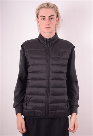 CHAMPION MENS VINTAGE PADDED GILET XL BLACK 90S