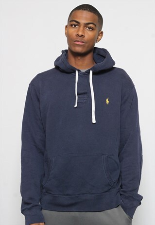VINTAGE POLO RALPH LAUREN NAVY BLUE HOODIE