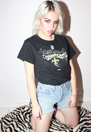 VINTAGE Y2K BLACK NFL USA T-SHIRT