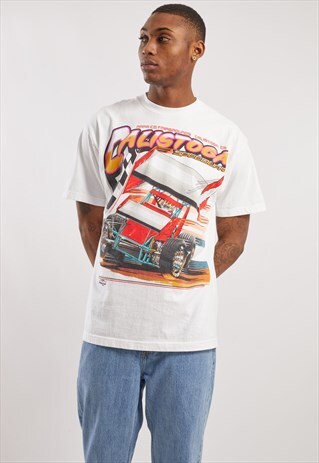 VINTAGE CALISTOGA SPEEDWAY NASCAR GRAPHIC T-SHIRT
