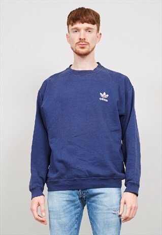 VINTAGE 90'S OVERSIZED NAVY ADIDAS CLASSIC SWEATER