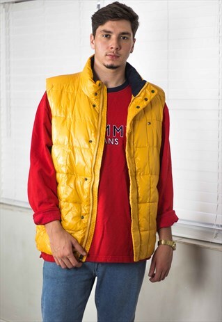 VINTAGE TOMMY HILFIGER JACKET PUFFER VEST XL 22.7