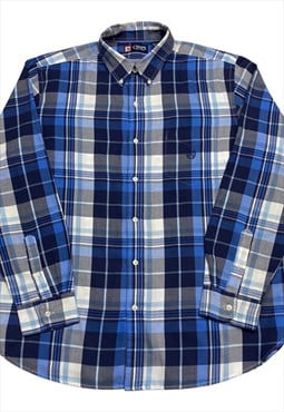 Chaps by Ralph Lauren Vintage Men's Blue Check Shirt