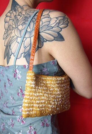 GOLD EMBRODIERY PARTY MINI BAG