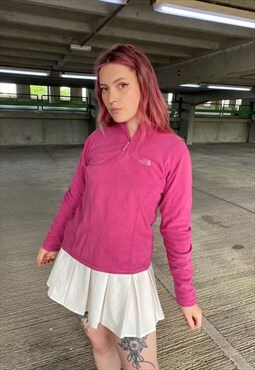 Vintage 90s The North Face Embroidered Quarter Zip Fleece