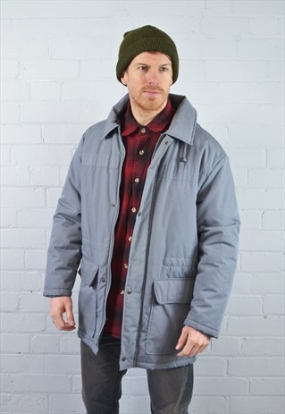 GREY THICK WINTER PARKA COAT