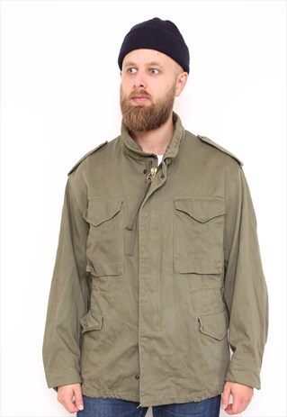 VINTAGE U.S. MILITARY M65 GREEN FIELD JACKET