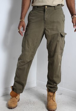 Vintage Dickies Cargo Trousers Distressed Green W32 L32
