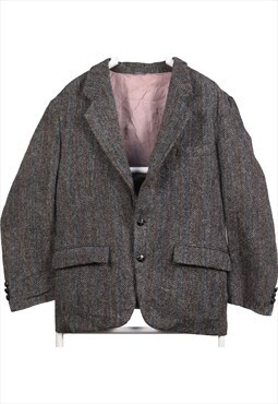 Vintage 90's Harris Tweed Blazer Tweed Wool Jacket Button Up
