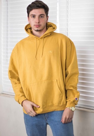 VINTAGE CHAMPION HOODIE SWEATSHIRT LOGO 90S XL 23.8