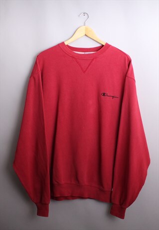 vintage red champion sweatshirt