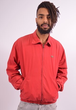 LACOSTE MENS VINTAGE HARRINGTON JACKET MEDIUM RED 90S