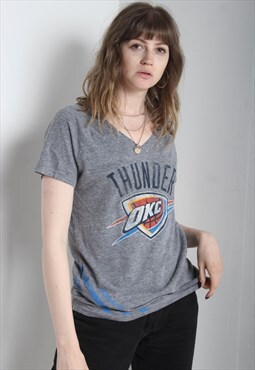 Vintage Adidas Oklahoma Thunder T-Shirt Grey