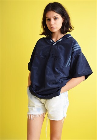 90'S RETRO ADIDAS ATHLEISURE VARSITY OVERSIZED JERSEY TOP